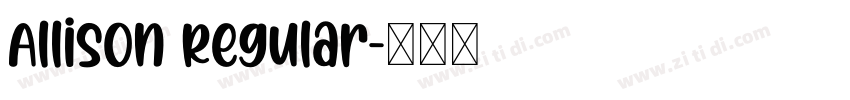 Allison Regular字体转换